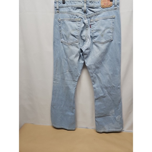 Levi's Vintage Womens 11S Blue 519 Low Flare Leg Y2K Denim Pants Juniors 33 x 31 - Picture 14 of 16